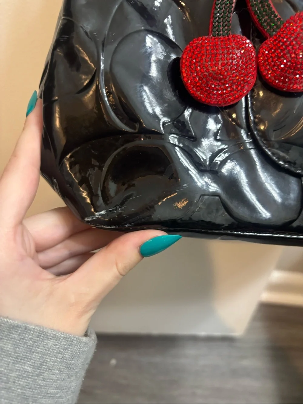 Vintage Y2K Coach Peyton Patent Leather Kiss-Lock Tote Handbag